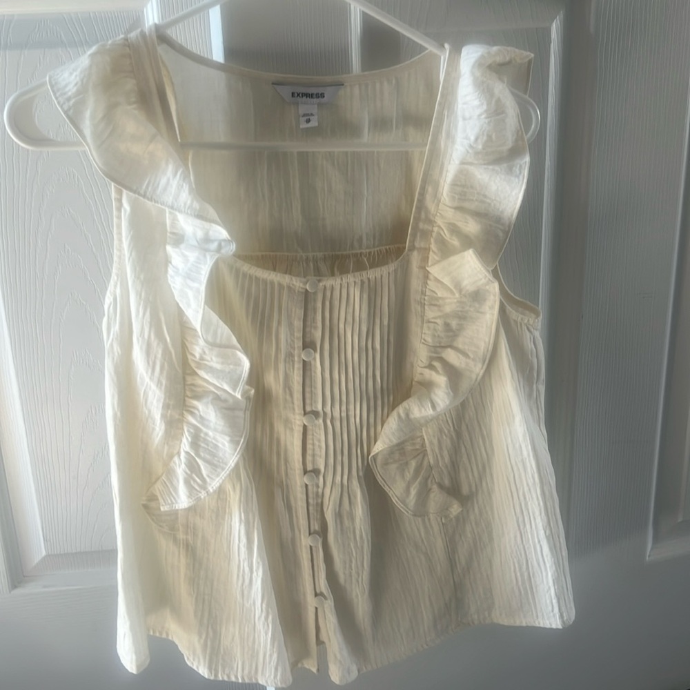 Express flutter sleeve tank top | XS
